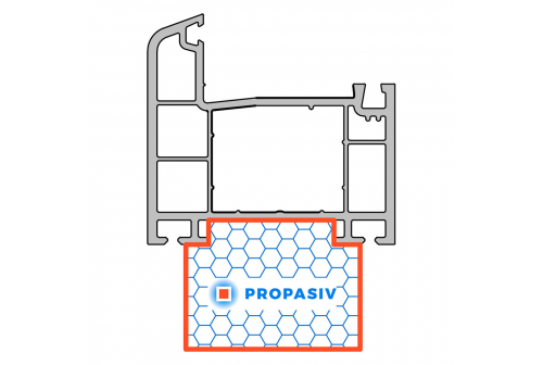 PROPASIV® Profil okenní nízký (1175 mm)
Sistem Framex 71 PVC