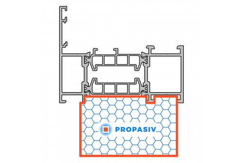 PROPASIV® Profil okenní nízký (1175 mm)
Sistem Framex 77 ALU